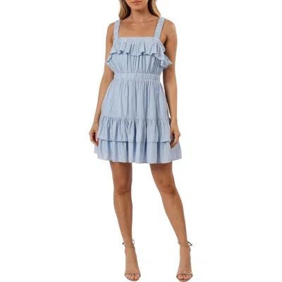 Petal And Pup Petal & Pup Jane Ruffle Cutout Minidress In Blue