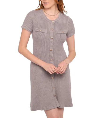 Petal And Pup Jaxon Mini Dress In Gray