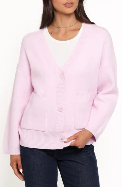 Petal And Pup Petal & Pup Jayden Patch Pocket Cardigan In Pink