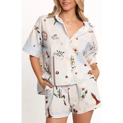 Petal And Pup Petal & Pup Jaymes Oversized Cotton Camp Shirt In Multi