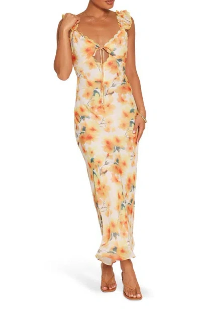 Petal And Pup Petal & Pup Jean Scallop Maxi Dress In Gold