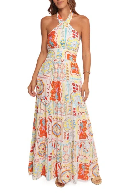 Petal And Pup Petal & Pup Jelena Maxi Halter Dress In White