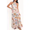 Petal And Pup Petal & Pup Jelena Printed Maxi Halter Dress In Multi