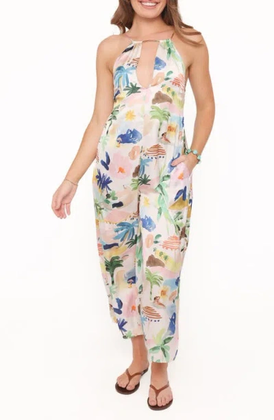 Petal And Pup Petal & Pup Jess Halter Neck Jumpsuit In Multi