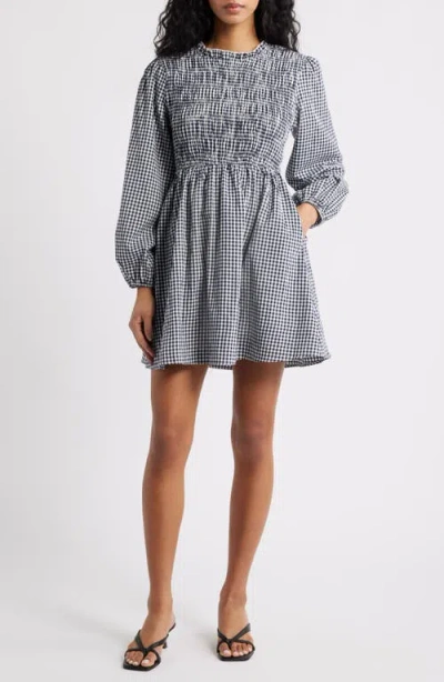 Petal And Pup Petal & Pup Jessen Long Sleeve Minidress In Gray