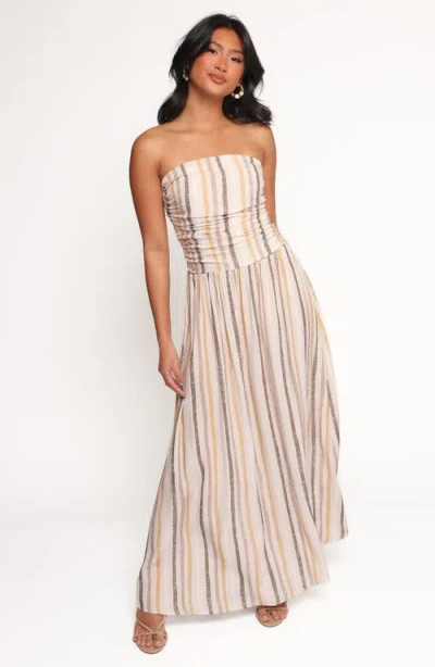 Petal And Pup Petal & Pup Jimena Stripe Strapless Maxi Dress In Multi