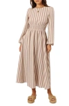 Petal And Pup Petal & Pup Jimi Stripe Long Sleeve Maxi Dress In Multi
