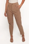 Petal And Pup Petal & Pup Jones Crop High Waist Corduroy Pants In Brown