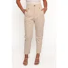Petal And Pup Petal & Pup Jones Crop High Waist Corduroy Pants In White