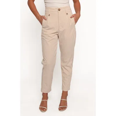 Petal And Pup Petal & Pup Jones Crop High Waist Corduroy Pants In White