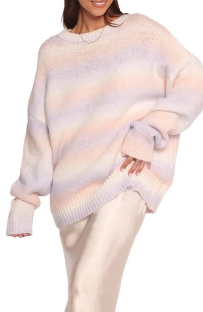 Petal And Pup Petal & Pup Joy Oversize Stripe Sweater In Pink