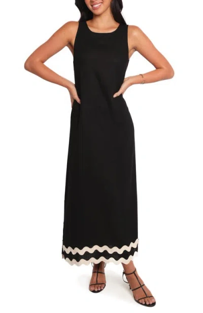 Petal And Pup Petal & Pup Juno Rickrack Trim Maxi Dress In Black