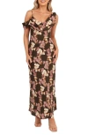 Petal And Pup Petal & Pup Kamryn Floral Cowl Neck Maxi Dress In Multi