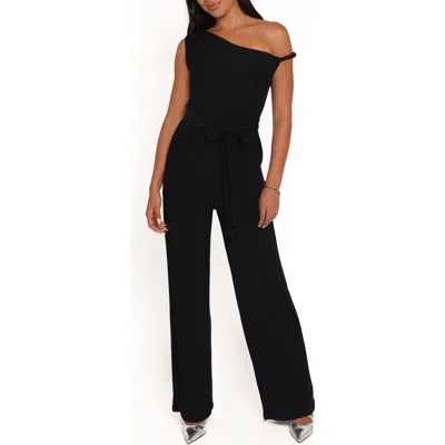 Petal And Pup Petal & Pup Katarina Metallic One-shoulder Jumpsuit In Animal Print