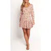 Petal And Pup Petal & Pup Kealan Floral Long Sleeve Minidress In Pink