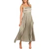 Petal And Pup Petal & Pup Keegan Pleated Satin Dress In Gray