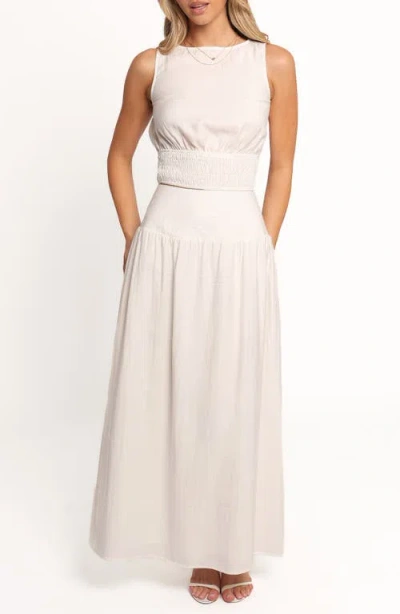 Petal And Pup Petal & Pup Kerri Crop Top & Maxi Skirt Set In White