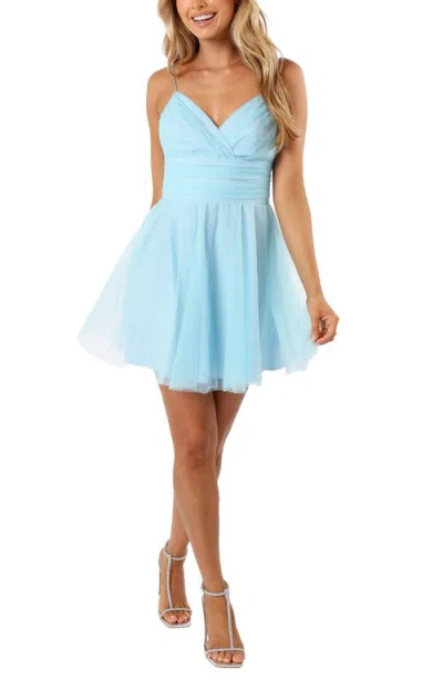 Petal And Pup Petal & Pup Kienna Tulle Minidress In Blue
