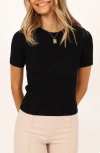Petal And Pup Petal & Pup Kimmie Rib Knit Top In Black