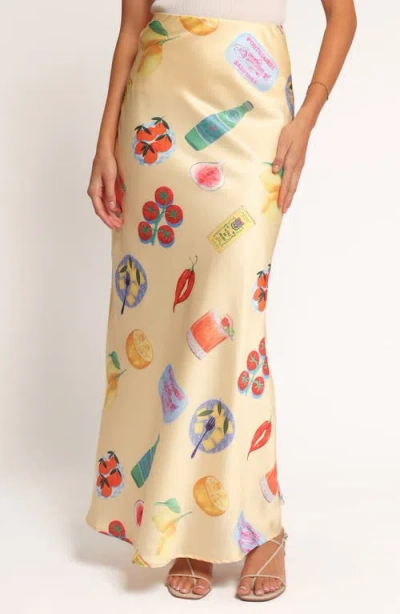 Petal And Pup Petal & Pup Kinsey Satin Maxi Skirt In Multi