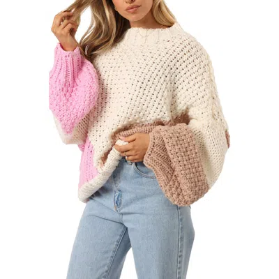 Petal And Pup Petal & Pup Koda Colorblock Oversize Sweater In Multi