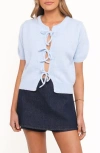Petal And Pup Petal & Pup Koskie Tie Front Knit Top In Blue