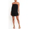Petal And Pup Petal & Pup Kristia Strapless Rickrack Trim Romper In Black