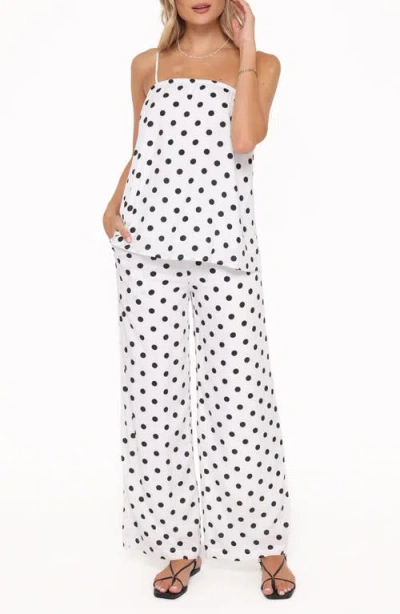 Petal And Pup Petal & Pup Kristy Polka Dot Tank & Wide Leg Pants Set In Multi