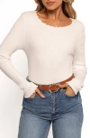 Petal And Pup Petal & Pup Kya Lettuce Edge Rib Sweater In White