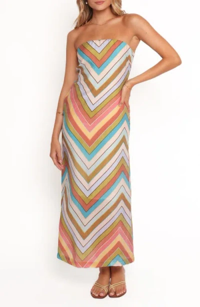 Petal And Pup Petal & Pup Lane Chevron Maxi Sundress In Brown
