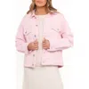 Petal And Pup Petal & Pup Larosa Denim Trucker Jacket In Pink