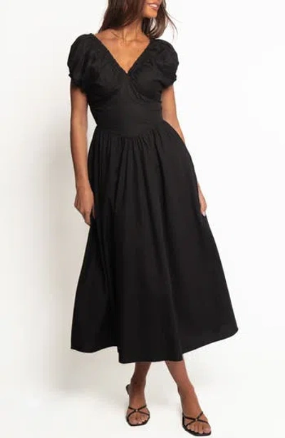 Petal And Pup Petal & Pup Larson Midi Sundress In Black
