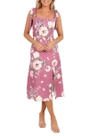 Petal And Pup Petal & Pup Laurel Floral Print Sundress In Pink