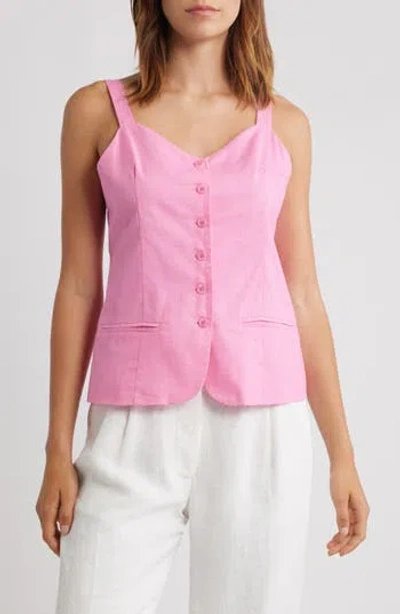 PETAL AND PUP PETAL & PUP LAURENT COTTON & LINEN BUTTON-UP TOP