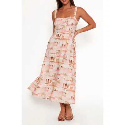 Petal And Pup Petal & Pup Laurette Corset Midi Dress In Pink