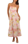 Petal And Pup Petal & Pup Layla Floral Cotton & Linen Maxi Sundress In Multi