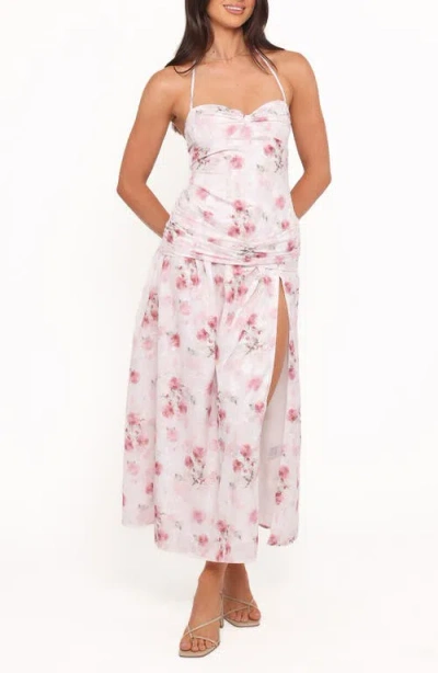 Petal And Pup Lelia Halterneck Midi Dress In Multi