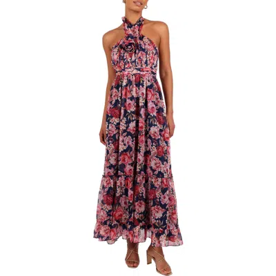 Petal And Pup Petal & Pup Lennon Floral Halter Neck Maxi Dress In Multi