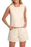 Petal And Pup Petal & Pup Levi Cotton Twill Tank In Neutral