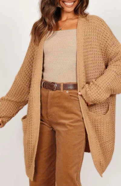 Petal And Pup Petal & Pup Leyonie Long Cardigan In Tan