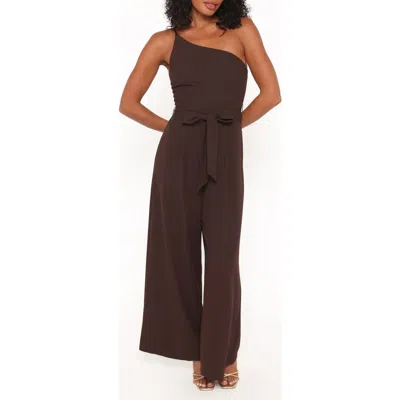 Petal And Pup Petal & Pup Leyton Asymmetric Jumpsuit In Brown