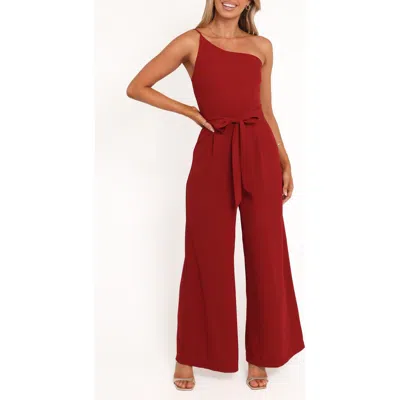 Petal And Pup Petal & Pup Leyton Asymmetric Jumpsuit In Red