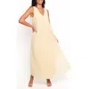 Petal And Pup Petal & Pup Lia Sleeveless Cotton Maxi Dress In Yellow