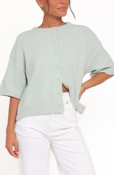 Petal And Pup Petal & Pup Lilith Elbow Sleeve Cardigan In Blue