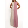 Petal And Pup Petal & Pup Lindi Colorblock Maxi Dress In Pink