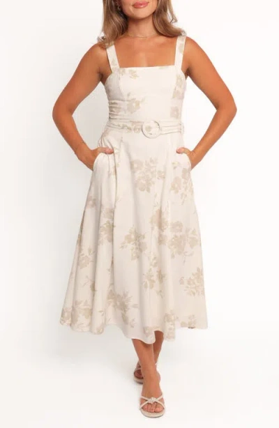 Petal And Pup Petal & Pup Liora Floral Belted Midi Sundress In Multi