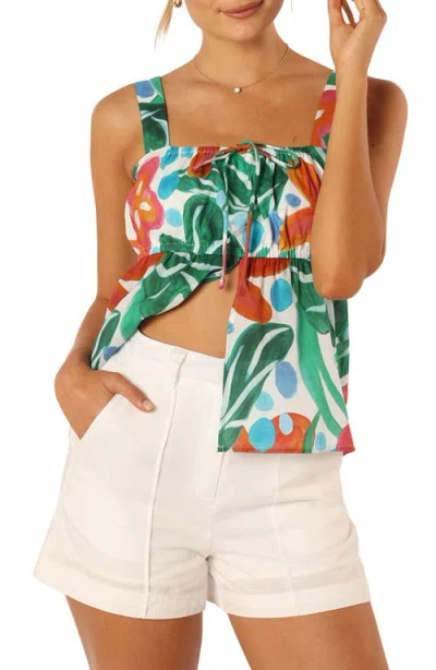 Petal And Pup Petal & Pup Livvy Floral Print Tank In Green