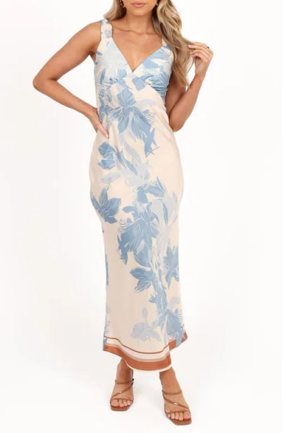 Petal And Pup Petal & Pup Lizza Satin Maxi Dress In Blue