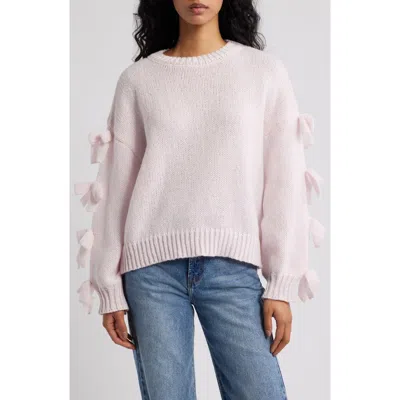 Petal And Pup Petal & Pup Lover Tie Sleeve Sweater In Pink