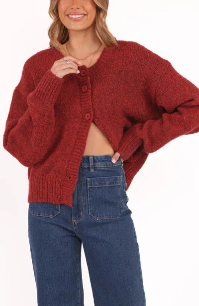 Petal And Pup Petal & Pup Lucah Fuzzy Cardigan In Red